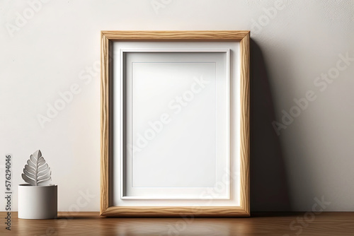 Mockup frame in farmhouse living room interior