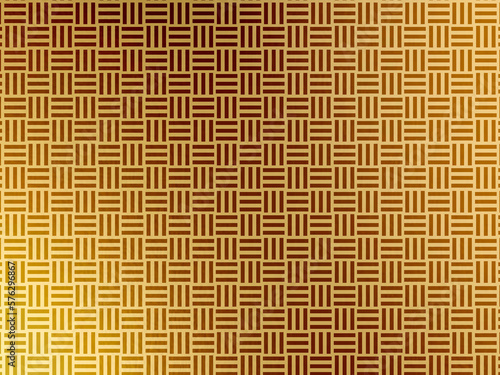 和柄 三崩し ゴールド イラスト デザイン 背景 日本 波 パターン模様 Japan