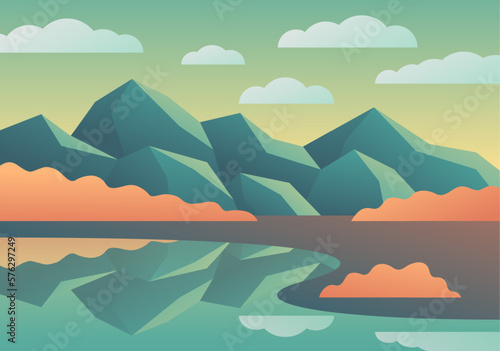 Beautiful abstract landscape - mountainside