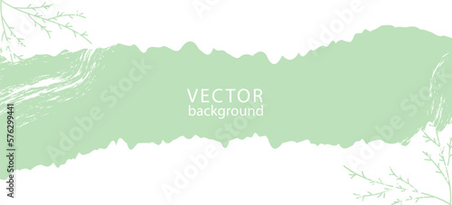 Soft vector background with brush stroke and branches for your design. Background concept