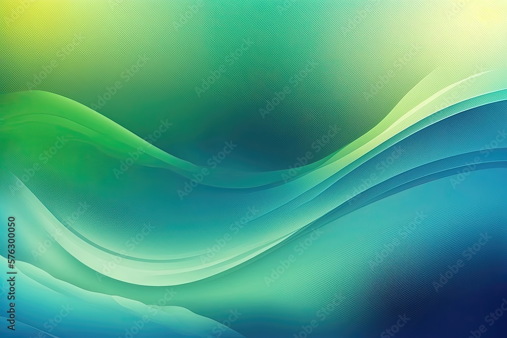 Fototapeta premium Abstract background art, blue and green gradient paint. Generative AI