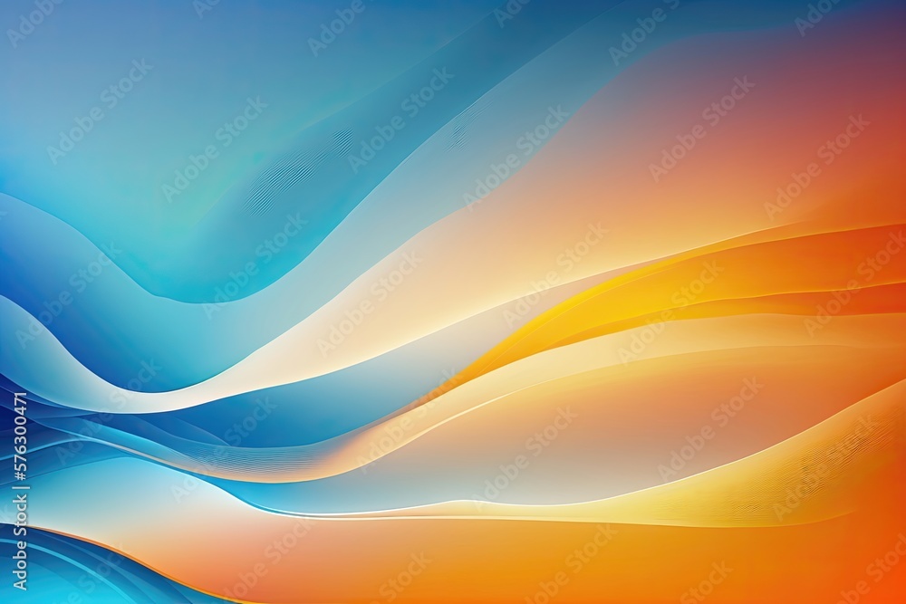 Abstract background art, blue and orange gradient paint. Generative AI Abstract background art, blue and orange gradient paint. Generative AI
