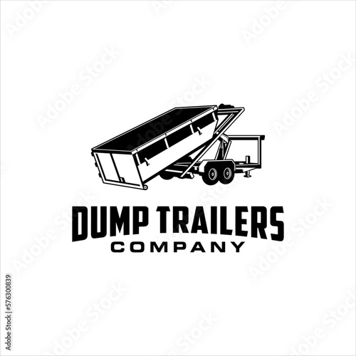 Roll off dumpsters logo with masculine style design