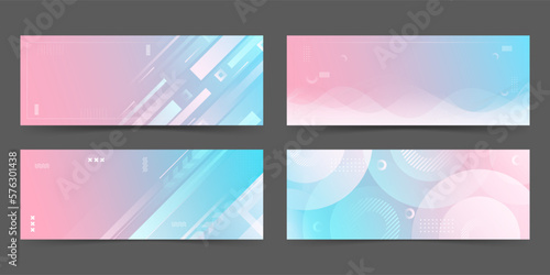 banner background. full color, gradation, collection set	eps 10