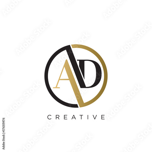 ad logo design vector icon luxury premium