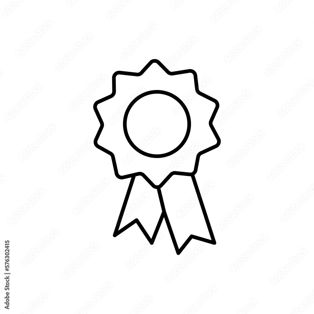 Award badge line icon design clipart vector isolated illustration