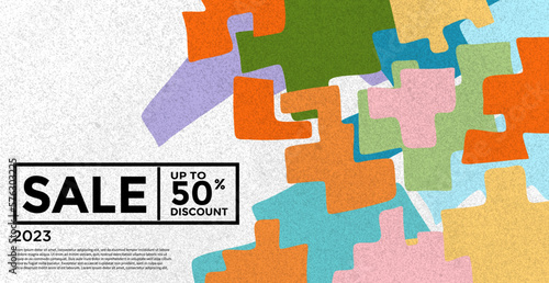 Retro colorful abstract geometric and fluid banner template for marketing promotion material. Giveaway, cash back, gift card and member card bonus design template.