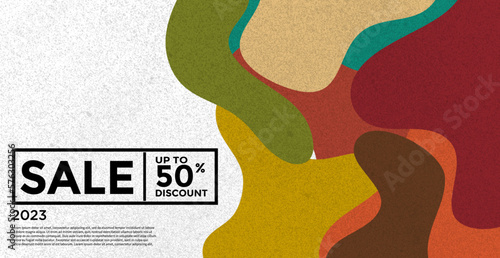 Retro colorful abstract geometric and fluid banner template for marketing promotion material. Giveaway, cash back, gift card and member card bonus design template.