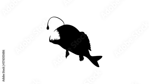 Deep-sea fish silhouette
