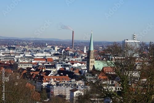 von der Seine Stadtansicht bei klarem sch  nem Wetter in Bielefeld parrenburg ausgesehen