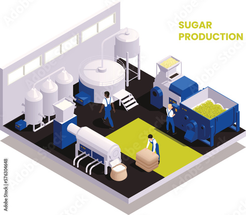 Sugar Production Isometric Composition
