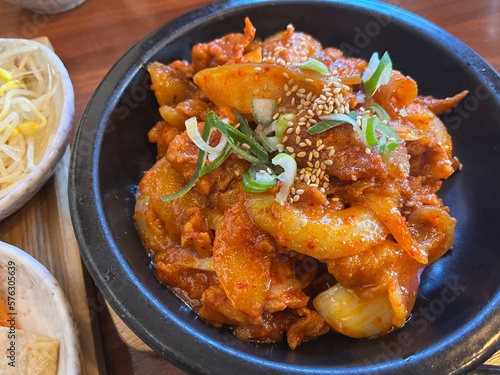 Korean food: Stir-fried spicy pork