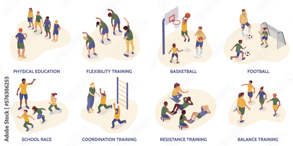 Isometric PE Lesson Compositions