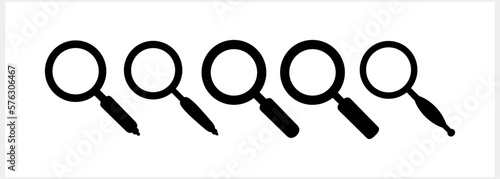 Doodle Magnifier, Loop. Magnifying glass Icon. Stencil Lupe. Vector stock illustration. EPS 10