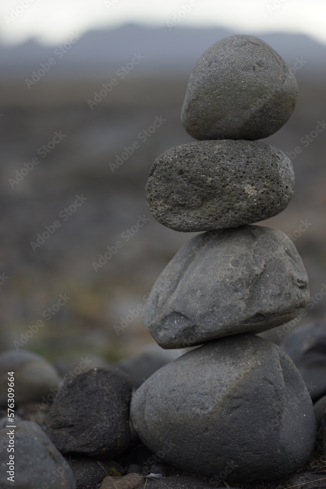 The amazing stone towers somewhere in Icelandic The amazing stone towers somewhere in Icelandic