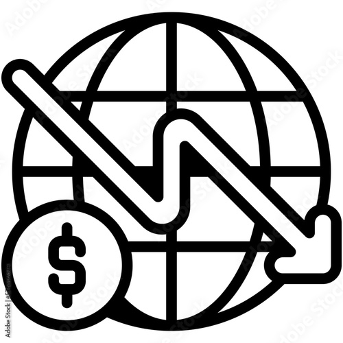 World Economic Crisis Icon