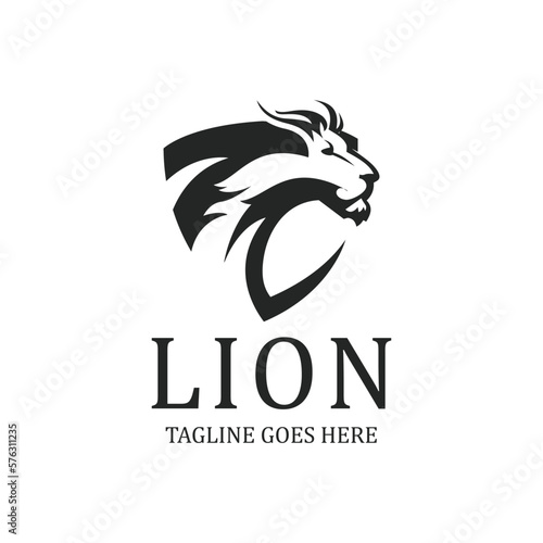 Lion logo design template. Vector illustration