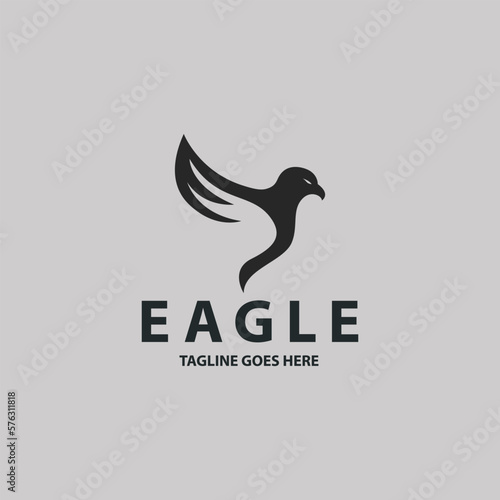Eagle logo design template. Vector illustration