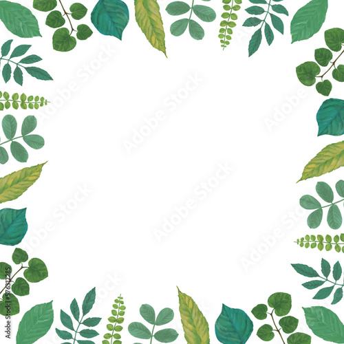 青葉のフレーム背景