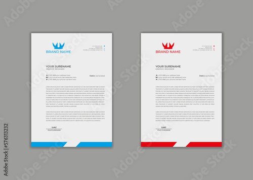 design, letterhead template, vector corporate creative Professional modern simple unique school hospital medical new minimalist elegant corporate letterhead in red theme 