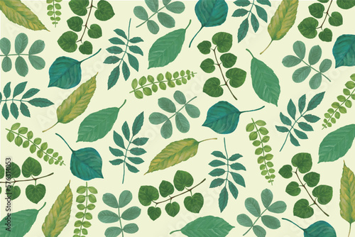 植物模様の背景素材