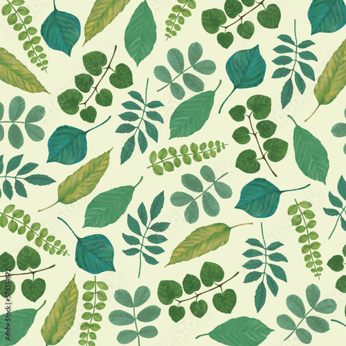 植物模様の背景素材