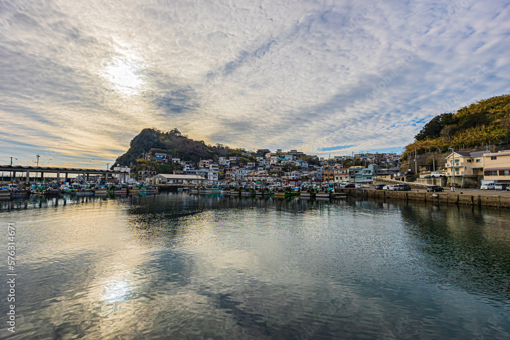 Naklejka premium 漁師町
