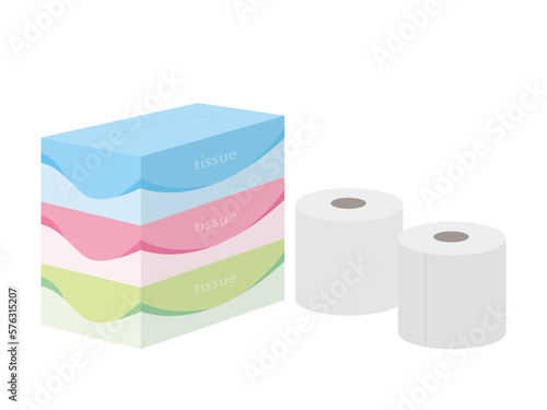 ティッシュペーパーとトイレットペーパー
