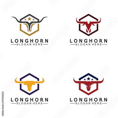 Long horn logo template vector illustration design