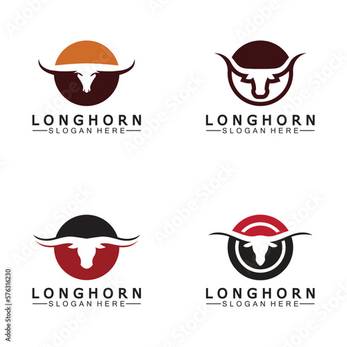 Long horn logo template vector illustration design