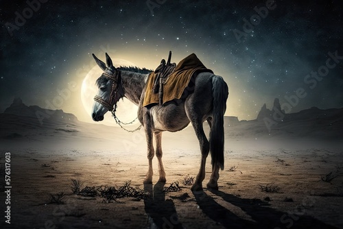 Star-Crossed Solitude  A Mystic Quest of a Weary Donkey Generative AI