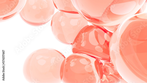 Fotografie 3d rendering cosmetic medicine collagen and peptide foam design