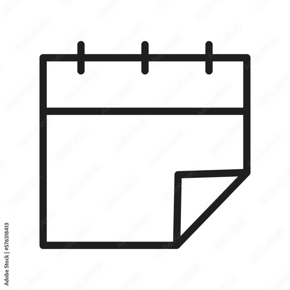 Calendar Outline Icon, Linear Calendar icon, Black and White Transparent, Time and Date Icons Calendar Outline Icon, Linear Calendar icon, Black and White Transparent, Time and Date Icons