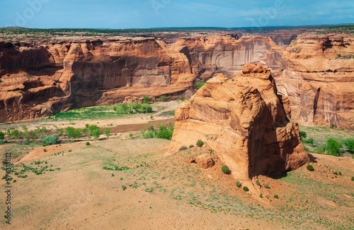 Stream and Cliffs at Canyon de Chelly National Monument