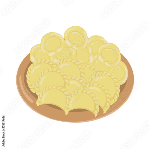 Yummy dumplings in a plate