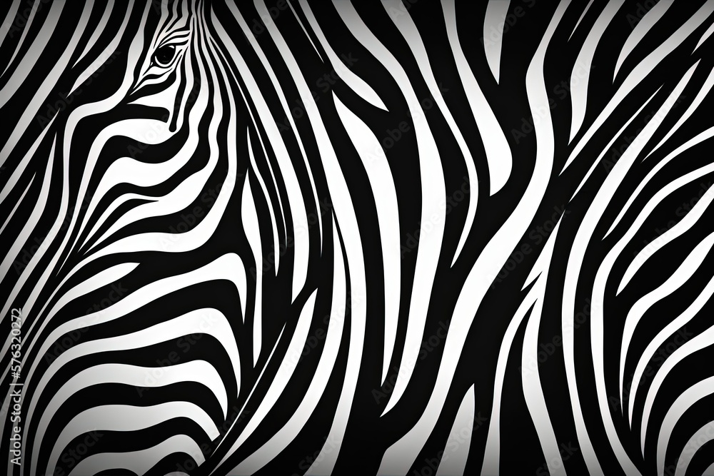 In a zebra like seamless pattern. Patterns of animal skin. Generative AI