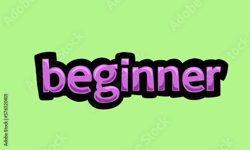 beginner writing vector design on a green background