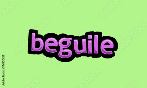 beguile  writing vector design on a green background