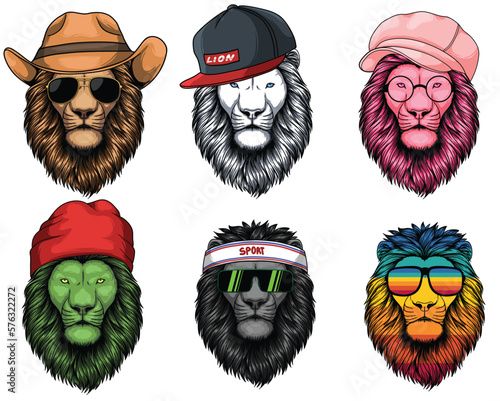 Photography Lion fashion set collection