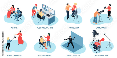 Isometric Cinema Production Compositions