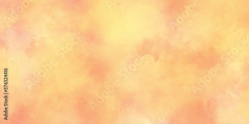 orange grunge abstract background with fire shades smoke, Artistic colorful brush-painted watercolor painting on empty canvas, colorful Pastel orange and yellow colored grunge watercolor texture, 