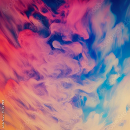 abstract colorful background with smoke - Clouds background - smoke effect background for design - Generative AI