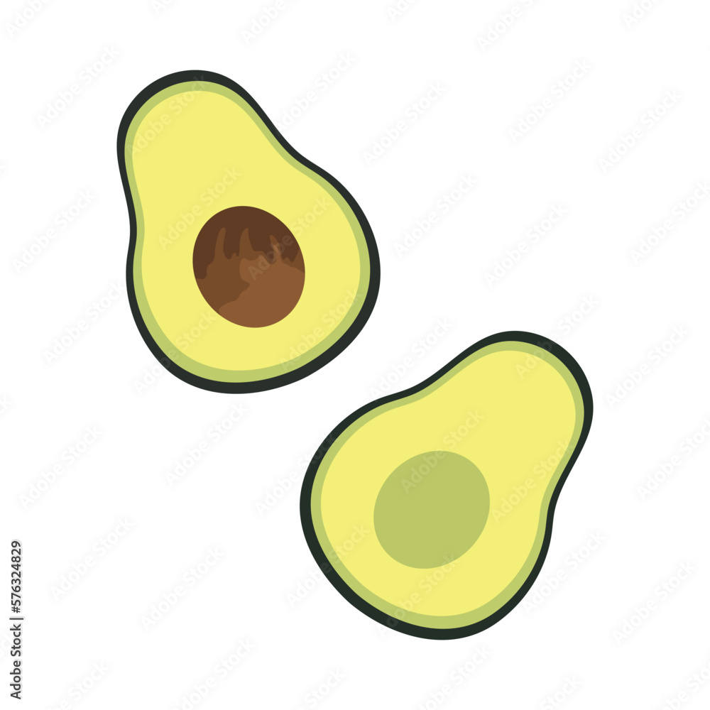 Avocado. Vector illustration. Avocado. Vector illustration.
