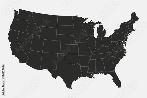 United States of America Map.