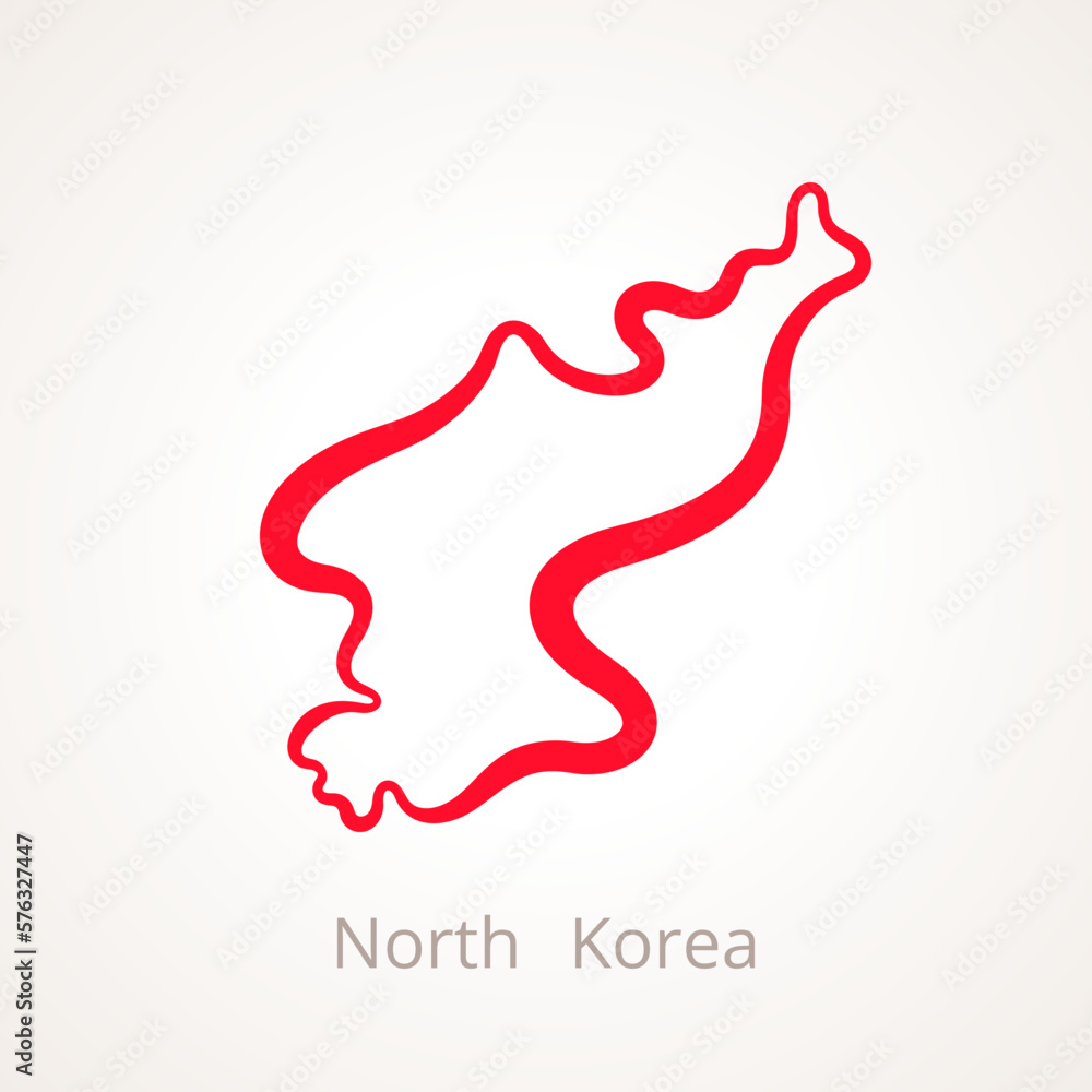 North Korea - Outline Map