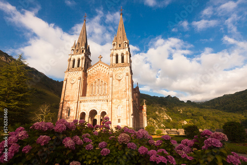 basilica of santa maria la real in covadonga. Asturias. Spain