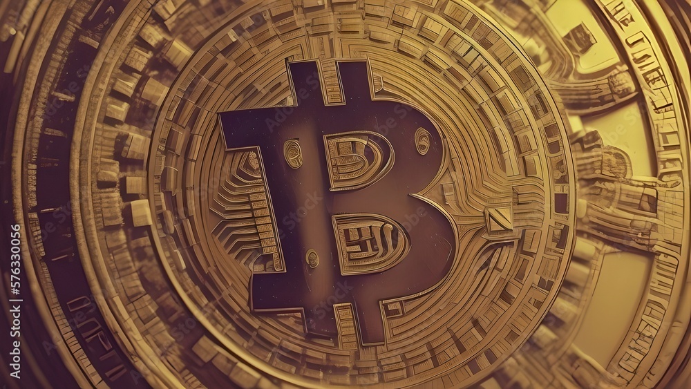 Bitcoin cryptocurrency image, generative AI
