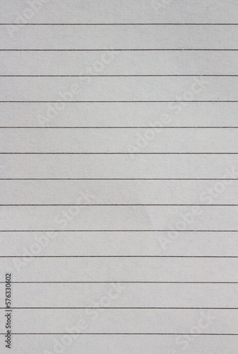 White notebook sheet with copy space. Lined paper texture.