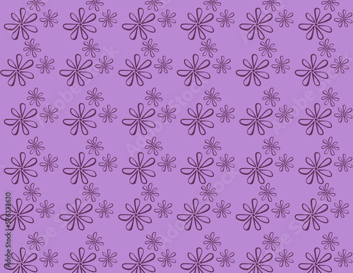 Fototapeta Naklejka Na Ścianę i Meble -  Beautiful floral pattern background, dark purple on purple