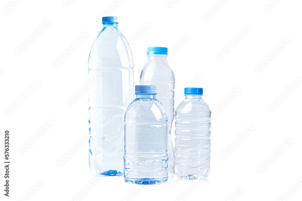 Plastic water bottle isolated on white background. Plastic water bottle isolated on white background.